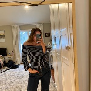 Black and White Striped Shirt